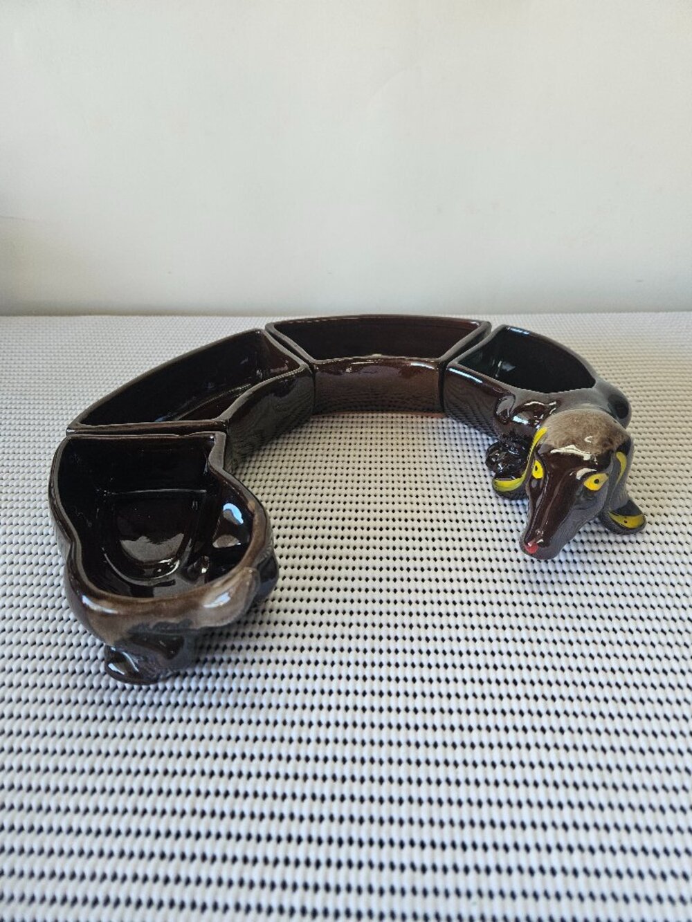 Vintage MCM four piece Dachshund Candy/Snack Dish  (G4)